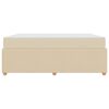 vidaXL Cadre de lit avec matelas Cr&egrave;me 180 x 200 cm tissu