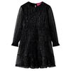 vidaXL Robe &agrave; manches longues pour enfants noir 116