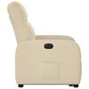 vidaXL Fauteuil inclinable &eacute;lectrique cr&egrave;me tissu