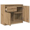 vidaXL Buffet avec tiroir ch&ecirc;ne artisanal 71x35x65 cm bois ing&eacute;nierie