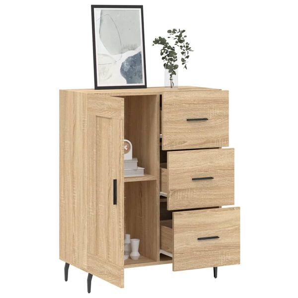 vidaXL Buffet ch&ecirc;ne sonoma 69,5x34x90 cm bois d'ing&eacute;nierie