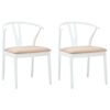 vidaXL Chaise de salle &agrave; manger 2 pc Bois de Caoutchouc Massif