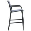 vidaXL Chaises de bar de jardin lot de 4 Gris Txtilène