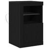 vidaXL Buffet LED 41 x 37 x 67 cm Bois d'ing&eacute;nierie Ch&ecirc;ne noir