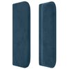 vidaXL T&ecirc;te de lit avec oreilles Bleu fonc&eacute; 183x16x78/88 cm Velours