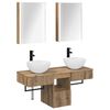 vidaXL Ensemble d'armoire de salle de bain 5 pc Ch&ecirc;ne artisanal