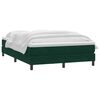 vidaXL Sommier &agrave; lattes de lit et matelas vert fonc&eacute; 160x220cm velours