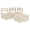 vidaXL Salon de jardin palette 3 pcs Bois d'&eacute;pic&eacute;a impr&eacute;gn&eacute;