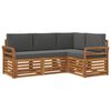 vidaXL Ensembles de canap&eacute;s avec coussin 4 pcs Naturel et Anthracite