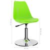 vidaXL Chaises &agrave; manger pivotantes lot de 2 vert similicuir