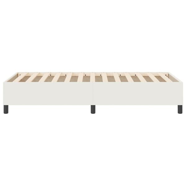 vidaXL Cadre de lit plateforme Crème 90 x 200 cm tissu
