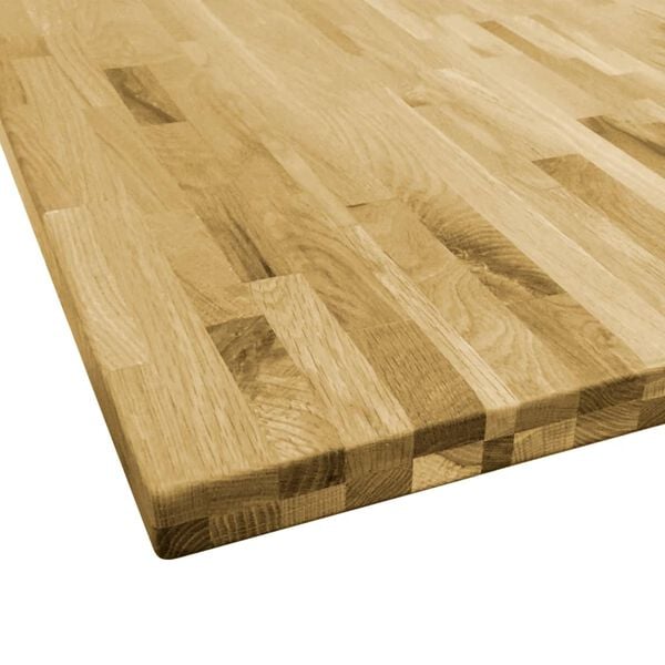 vidaXL Dessus de table Bois de chêne massif Carré 44 mm 80x80 cm