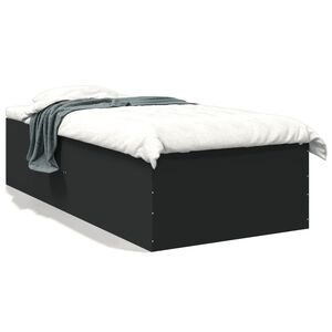 vidaXL Cadre de lit sans matelas noir 90x190 cm