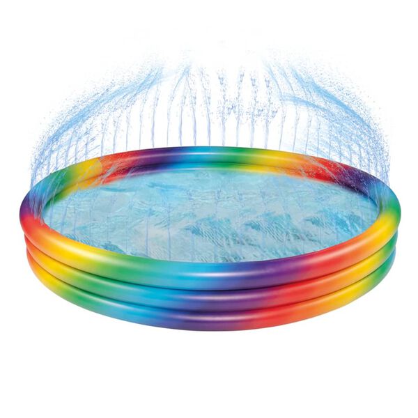 Happy People Piscine arc-en-ciel avec arrosage 150x25 cm