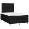 vidaXL Sommier &agrave; lattes de lit avec matelas Noir 120x200 cm Tissu