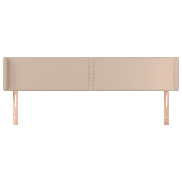 vidaXL T&ecirc;te de lit avec oreilles Cappuccino 183x16x78/88 cm Similicuir