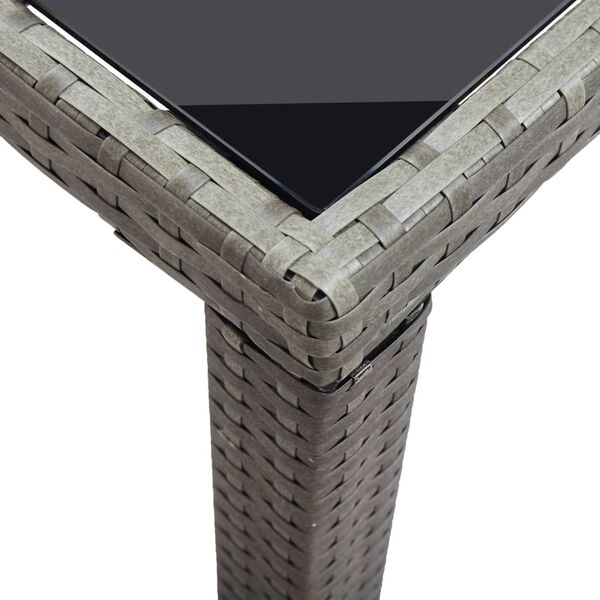 vidaXL Table de jardin Anthracite 123x60x74 cm R&eacute;sine tress&eacute;e