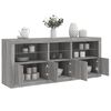 vidaXL Buffet avec lumières LED sonoma gris 162x37x67 cm