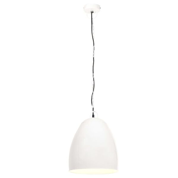 vidaXL Lampe suspendue industrielle 25 W Blanc Rond 42 cm E27