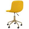 vidaXL Chaises pivotantes &agrave; manger lot de 2 jaune moutarde velours