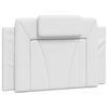 vidaXL Lit Viana avec matelas blanc 90x200 cm similicuir