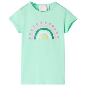 vidaXL T-shirt pour enfants vert vif 92