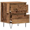 vidaXL Cabinet de chevet avec tiroir 2 pcs Bois ancien 40 x 35 x 50 cm