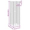 vidaXL Lits sur&eacute;lev&eacute;s en gabion 4 pcs 30x30x50/100/150/200 cm Fer