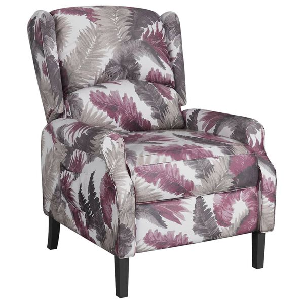 vidaXL Fauteuil inclinable Motif &agrave; fleurs Tissu