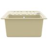vidaXL &Eacute;vier de cuisine Granit Seul lavabo Beige
