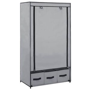vidaXL Garde-robe Gris 87 x 49 x 159 cm Tissu