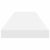 vidaXL &Eacute;tag&egrave;re murale flottante 2 pcs Blanc brillant 80x23,5x3,8cm MDF