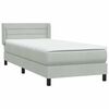 vidaXL Sommier &agrave; lattes de lit et matelas gris clair 80x220 cm velours
