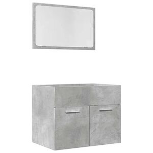 vidaXL Ensemble de meubles de salle de bain 2 pcs gris b&eacute;ton