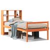 vidaXL Lit biblioth&egrave;que sans matelas cire marron 75x190 cm bois massif