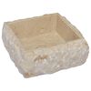 vidaXL Lavabo Cr&egrave;me 30x30x13 cm Marbre