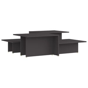 vidaXL Tables basses 2 pcs Gris 111,5x50x33 cm Bois d'ing&eacute;nierie
