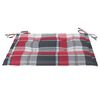 vidaXL Chaises de jardin coussins motif carreaux lot de 8 Teck massif