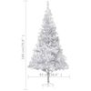 vidaXL Arbre de No&euml;l artificiel pr&eacute;-&eacute;clair&eacute;/boules argent&eacute; 180 cm PET