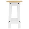 vidaXL Ensemble de bar 3 pcs blanc bois de pin massif