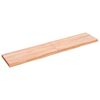 vidaXL Comptoir de salle de bain marron 140x30x(2-4) cm bois trait&eacute;