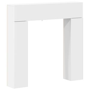 vidaXL Cadre de chemin&eacute;e Blanc 102 x 18 x 100,5 cm Bois d'ing&eacute;nierie