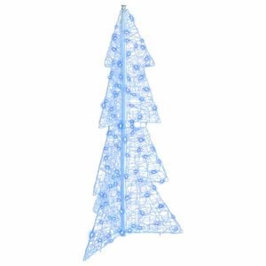 vidaXL Sapin de Noël avec 100 LED Bleu 120 cm Acrylique