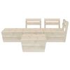 vidaXL Salon de jardin palette 4 pcs Bois d'épicéa imprégné