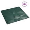 vidaXL Panneaux muraux 24 pcs Vert 50 x 50 cm Mousse XPS