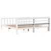 vidaXL Cadre de lit sans matelas blanc 200x200 cm bois massif de pin