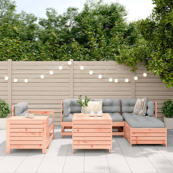 vidaXL Salon de jardin 7 pcs bois massif sapin de douglas