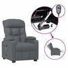 vidaXL Fauteuil inclinable &eacute;lectrique Gris fonc&eacute; Tissu