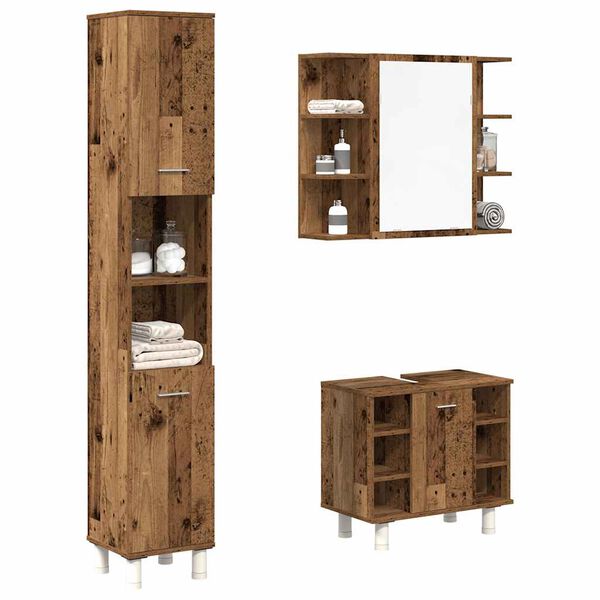 vidaXL Ensemble de meubles salle de bain 3 pcs bois d'ingénierie