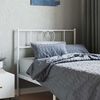 vidaXL T&ecirc;te de lit de remplacement m&eacute;tal blanc 90 cm